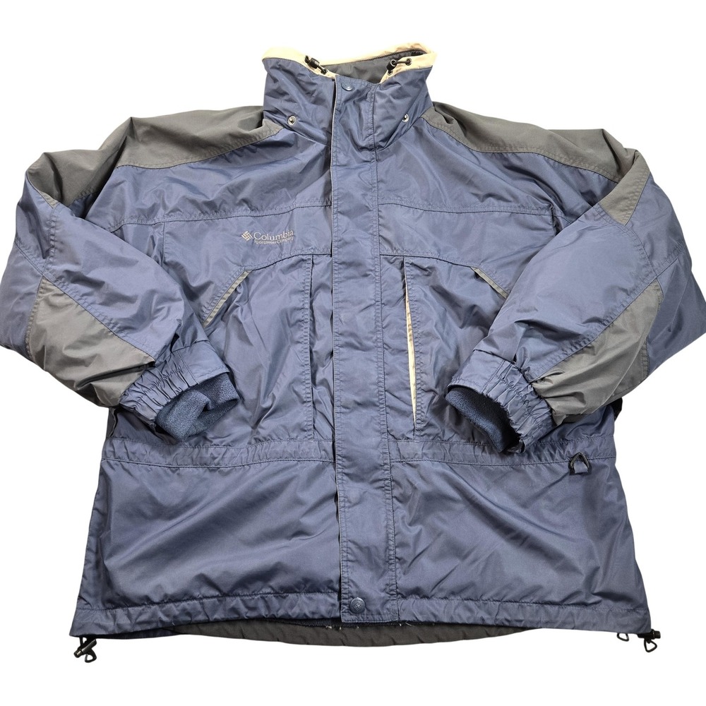 Vintage Columbia Bugaboo Jacket Mens Large Blue Interchange 3-in-1 2000s
